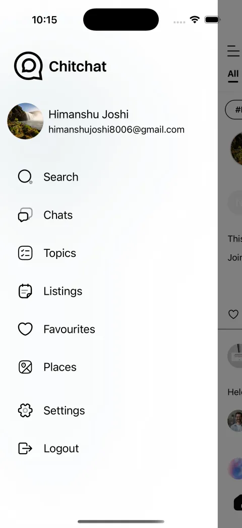 ChitChat app screenshot 8 — Real-time Messaging built in React Native by Himanshu Joshi
