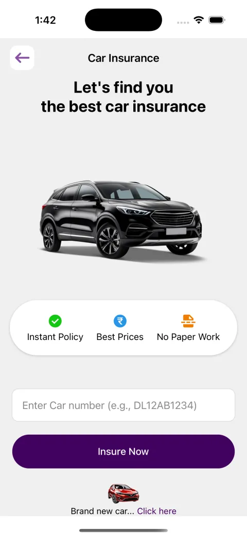 SimpliInsure app screenshot 2 — Insurance Made Simple built in React Native by Himanshu Joshi